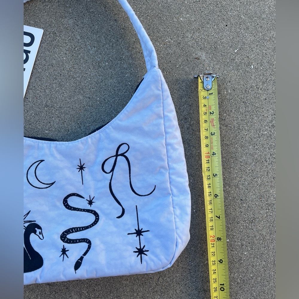 NWT BAGGU Embroidered Ballet Icons Mini Nylon Shoulder Bag - Picture 3 of 5
